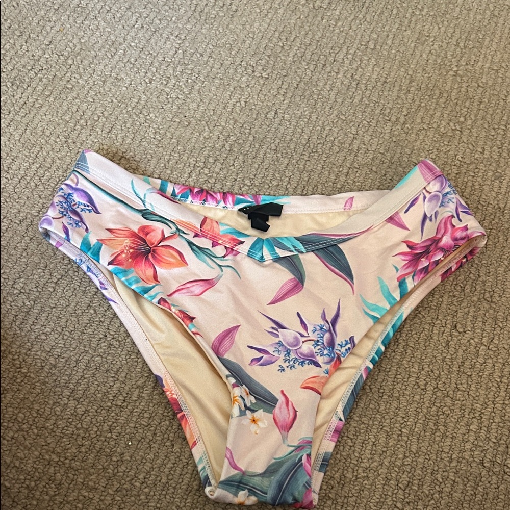 La Hearts Tropical Print Bikini Bottoms